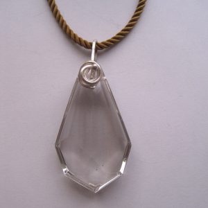 colgante de plata y vidrio 1, joya única hecha a mano